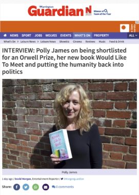 JPG INTERVIEW: Polly James on being shortlisted for an Orwell Prize, her new book Would Like To Meet and